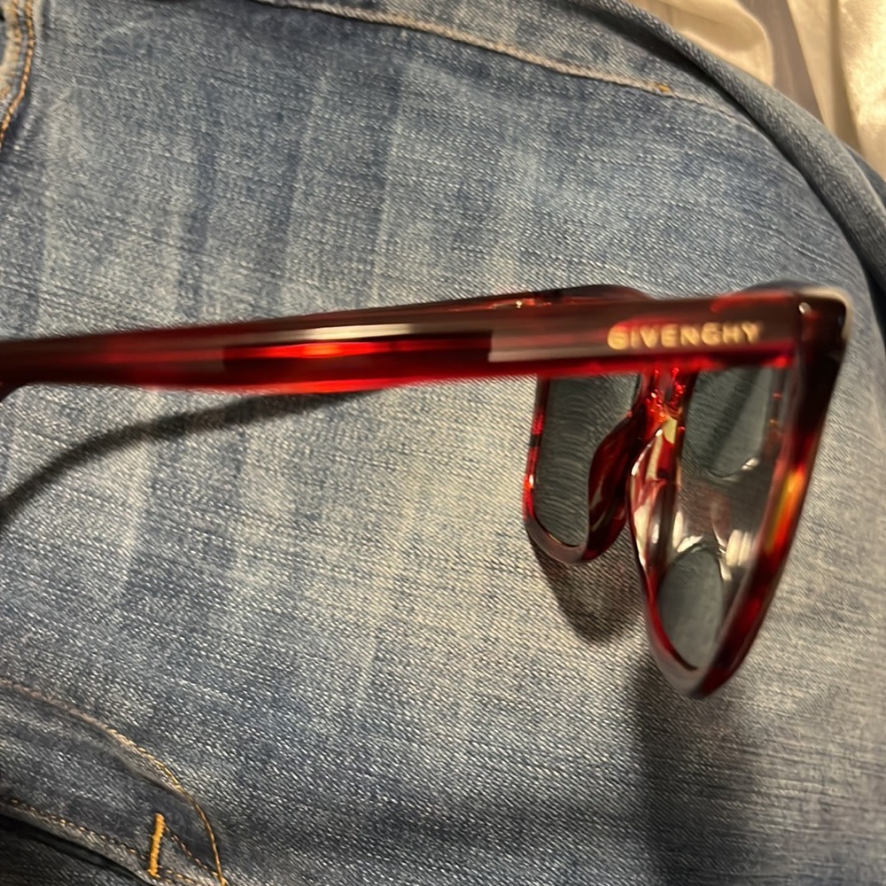 Givenchy Authentic Red Tortoise Shell Large Round… - image 2